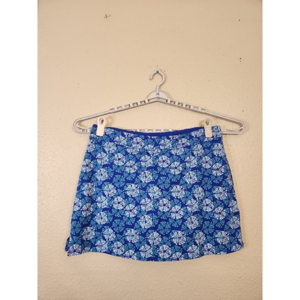 Tranquility Womesn Athletic Golf Tennis Blue Floral Skirt Skort XX-Large